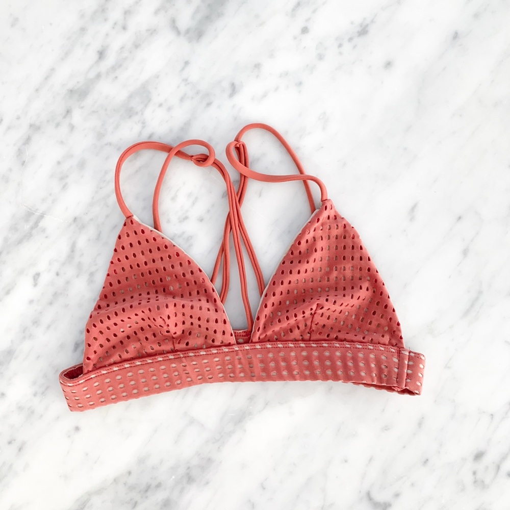 New Acacia Swim Awapui Bikini Top Mai Tai Mesh